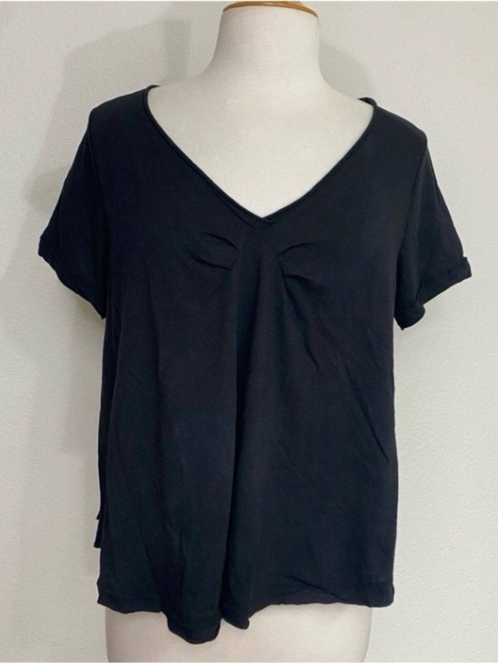 Free People We The Free Womens Black Oversize T-Shirt Size XS Casual Streetwear